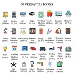 3D Premium Switch Stickers (298 Stickers) Pack of 2